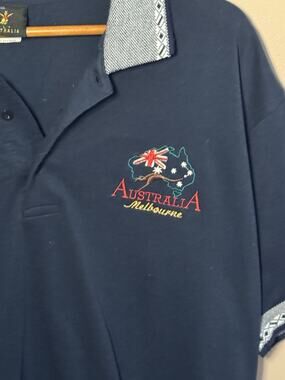 Australia Melbourne Australia Black Polo Shirt XL